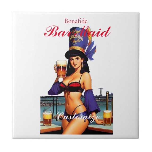 Bonafide Bar Maid Thunder_Cove  Ceramic Tile (Front)