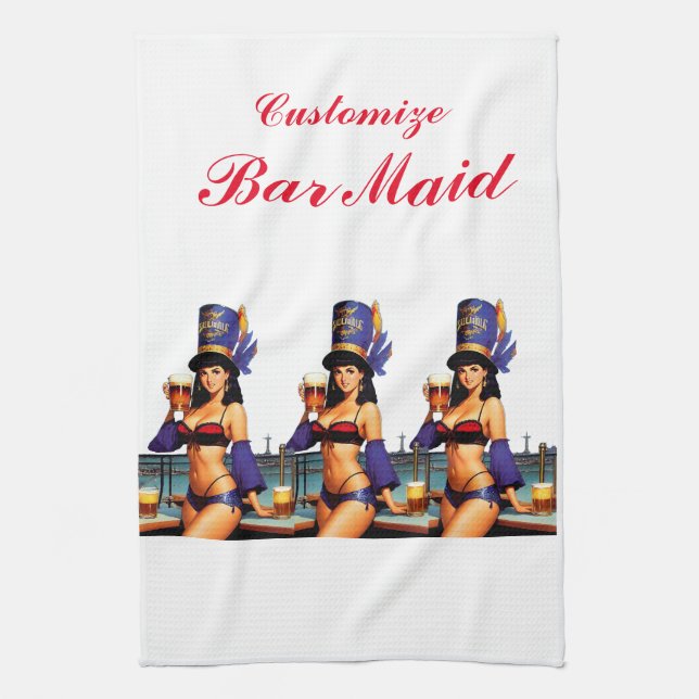 Bonafide Bar Maid Thunder_Cove  Tea Towel (Vertical)