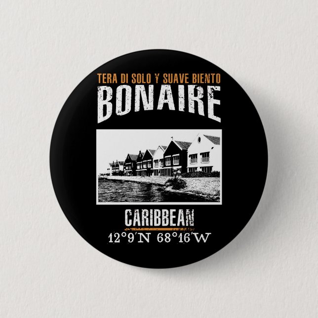 Bonaire 6 Cm Round Badge (Front)