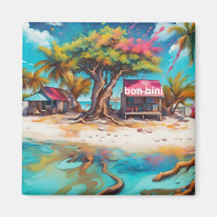 Bonaire beach shack magnet