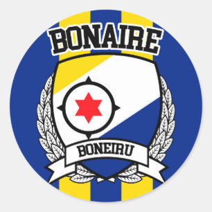 Bonaire Classic Round Sticker