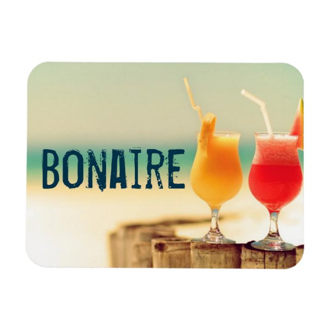 Bonaire cocktails magnet (Horizontal)