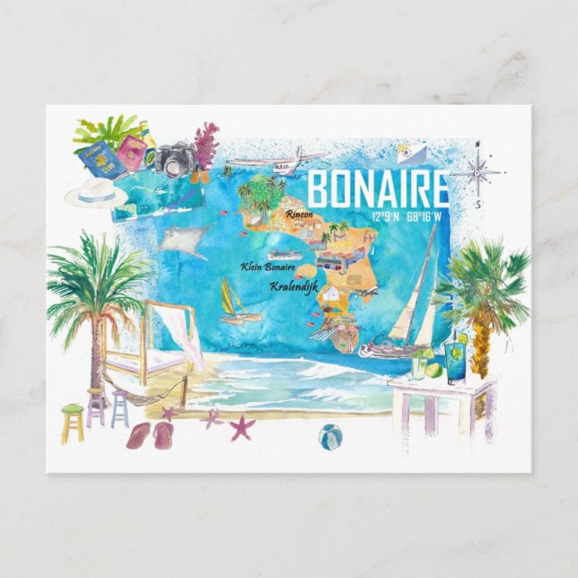 Bonaire Dutch Antilles Caribbean Island  Holiday Postcard (Front)