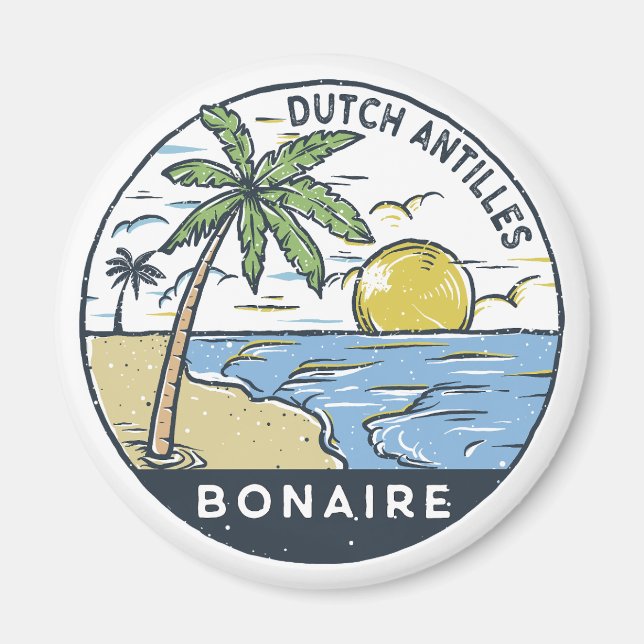 Bonaire Dutch Antilles Vintage Magnet (Front)
