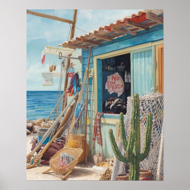 Bonaire fish shack sold out poster (Front)