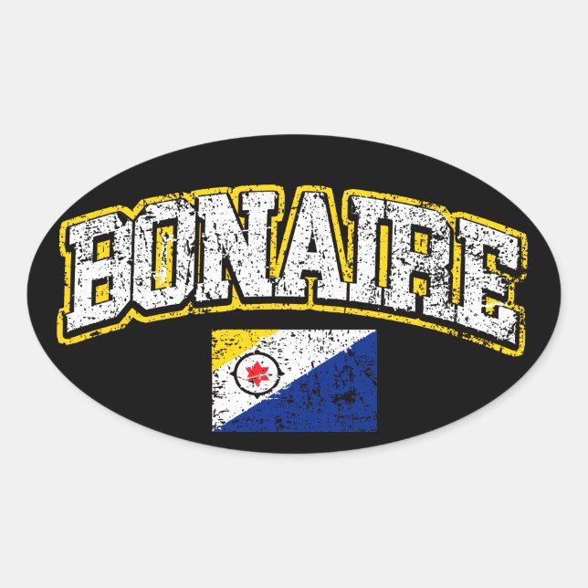 Bonaire Flag Oval Sticker (Front)