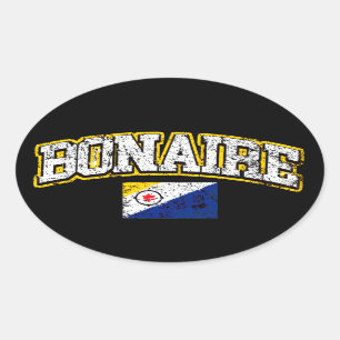 Bonaire Flag Oval Sticker