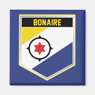 Bonaire Flag Shield Magnet