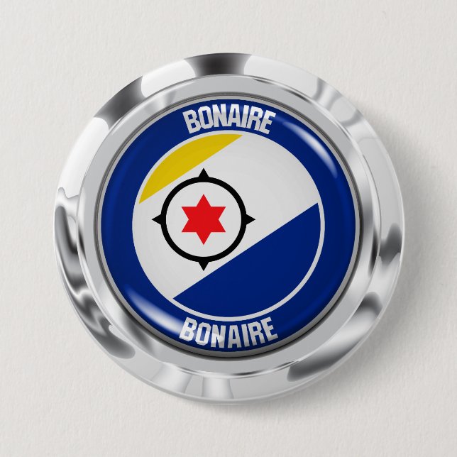 Bonaire Round Emblem 7.5 Cm Round Badge (Front)
