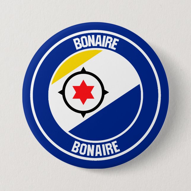 Bonaire Round Emblem 7.5 Cm Round Badge (Front)