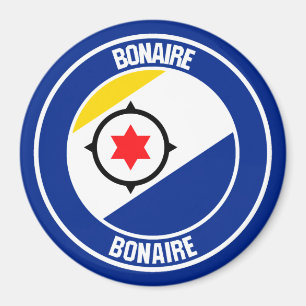 Bonaire Round Emblem Magnet