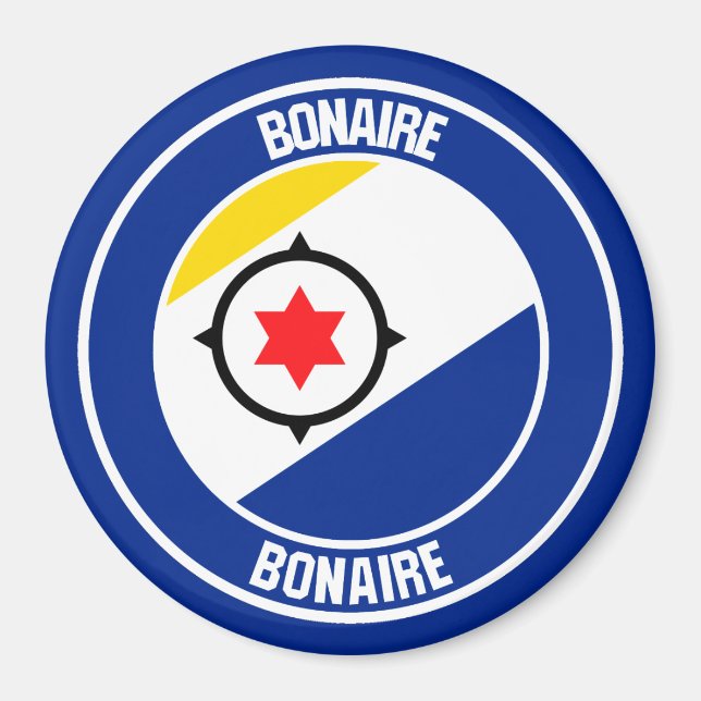 Bonaire Round Emblem Magnet (Front)