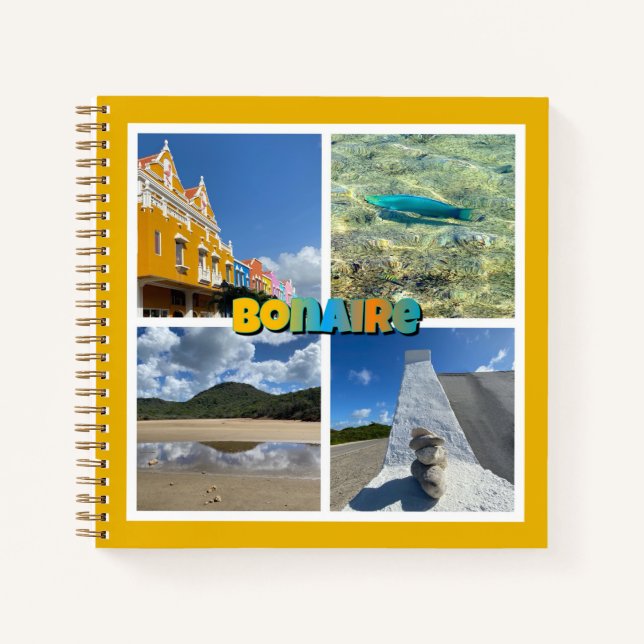 Bonaire Scenic Photo Collage Notebook (Front)
