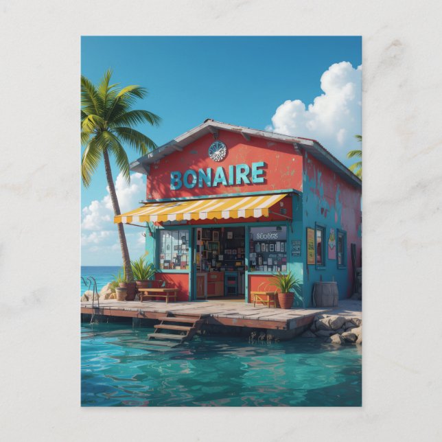 Bonaire snack shop postcard (Front)