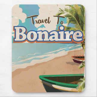 Bonaire vintage travel poster art. mouse pad