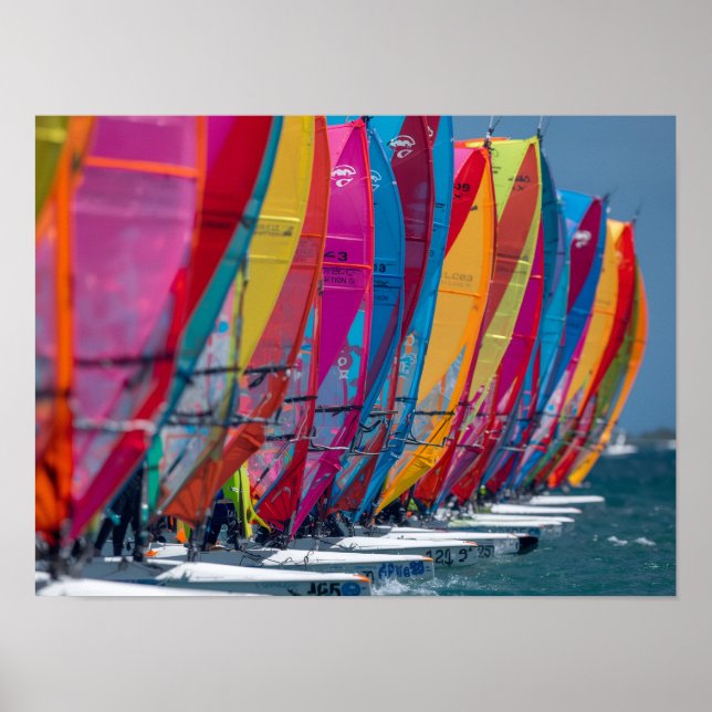 Bonaire wind surfers poster (Front)