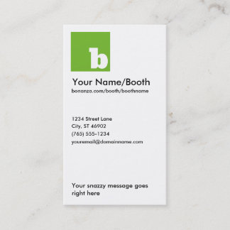 Bonanza Vertical Grassy Business Card