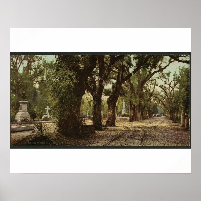 Bonaventure Cemetery, Savannah, Georgia circa 1901 Poster (Front)