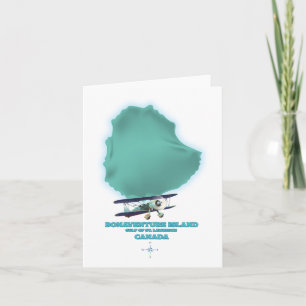 Bonaventure Island Canada map Holiday Card