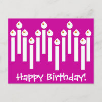 BonBon Party Rainbow Happy Birthday Postcard