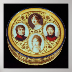 Bonbonniere with portraits of Eugene  Hortense Poster