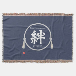Bond / Connection – Japanese Kanji Throw Blanket