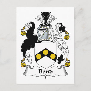 Bond Family Crest Postcard
