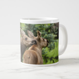 Bonded Moose Calves Large Coffee Mug