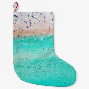 Bondi Beach aerial view on a perfect summer day wi Small Christmas Stocking