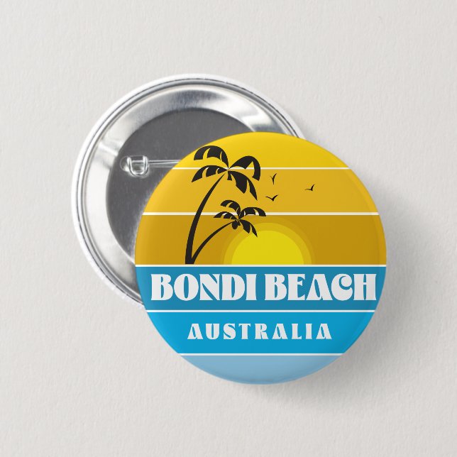 Bondi Beach Australia 6 Cm Round Badge (Front & Back)