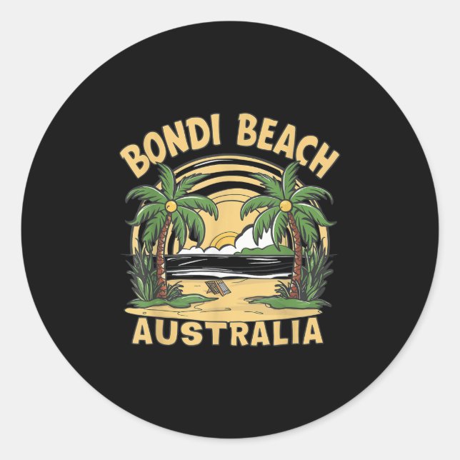 Bondi Beach Australia  Classic Round Sticker (Front)