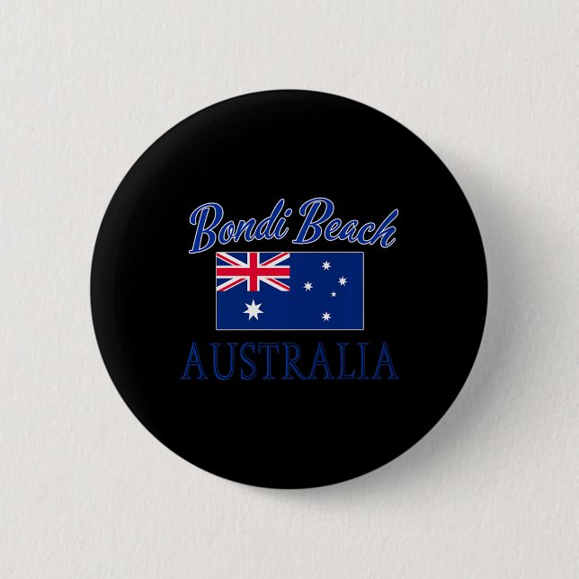 Bondi Beach Australia Flag  6 Cm Round Badge (Front)