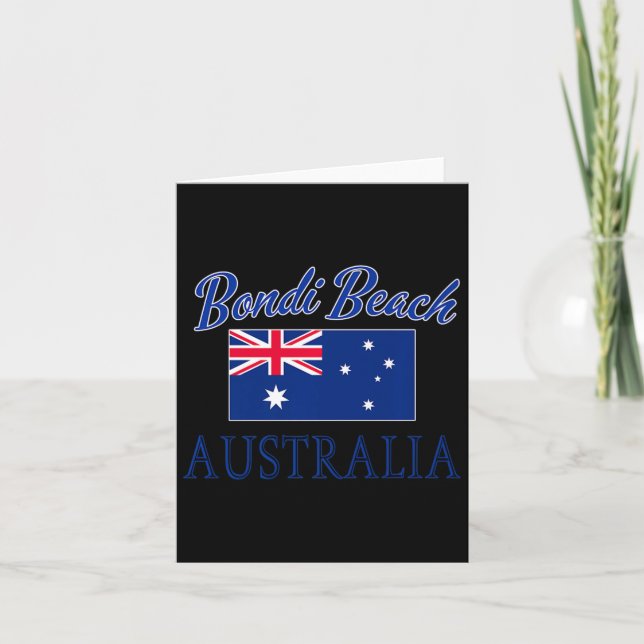 Bondi Beach Australia Flag  Card (Front)