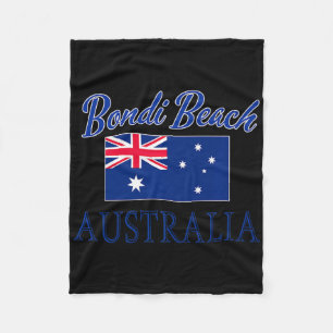 Bondi Beach Australia Flag Fleece Blanket