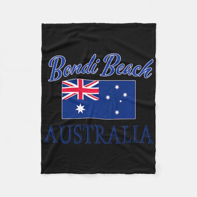 Bondi Beach Australia Flag  Fleece Blanket (Front)