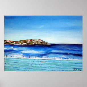 Bondi Beach Icebergs...my fav colour is blue Poster