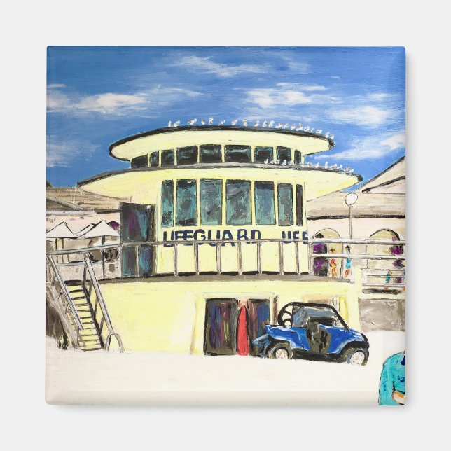 Bondi Beach Lifeguard  Hut Magnet (Front)
