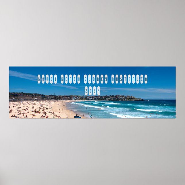 Bondi Beach looking north Poster (Front)