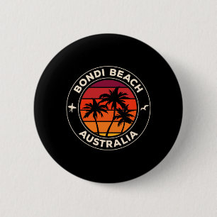 Bondi Beach Sydney Australia Vintage Sunset 6 Cm Round Badge
