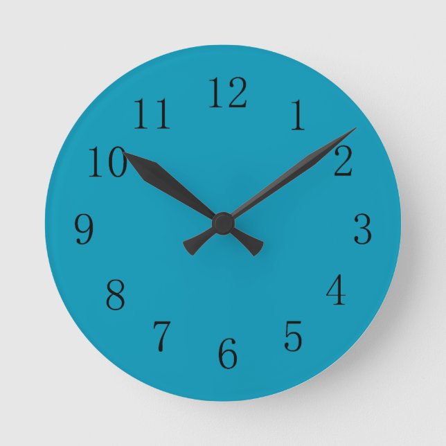 Bondi Blue Colour Kitchen Wall Clock (Front)