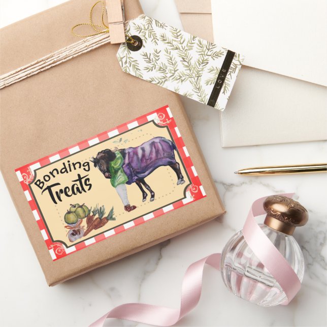 bonding treats rectangular sticker (Gifting)