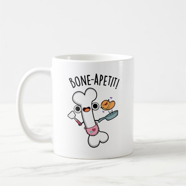 Bone Apetit Funny Cooking Pun  Coffee Mug (Left)