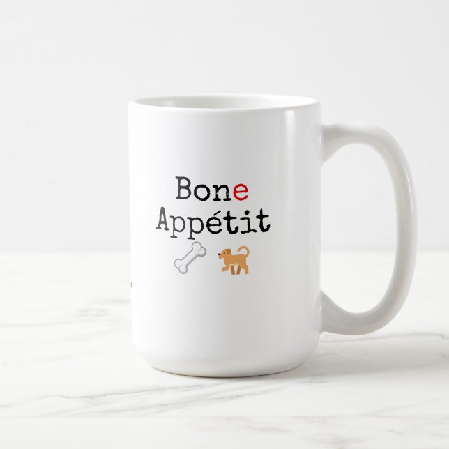 Bone Appétit – Funny Dog Lover Halloween Coffee Mug (Right)