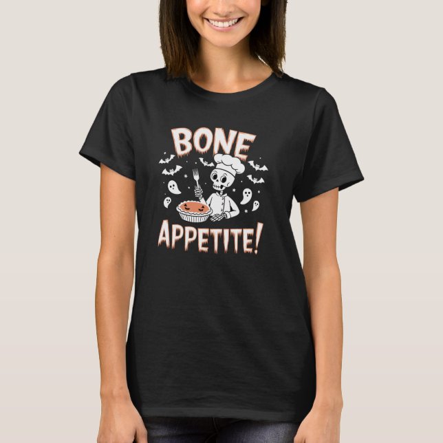 Bone Appetit Halloween Chef T-Shirt (Front)