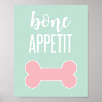 Bone Appetite Puppy Birthday Party Sign