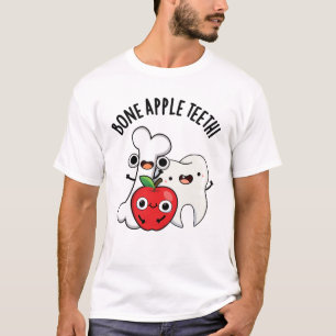 Bone Apple Teeth Funny Bona Appetit Pun T-Shirt