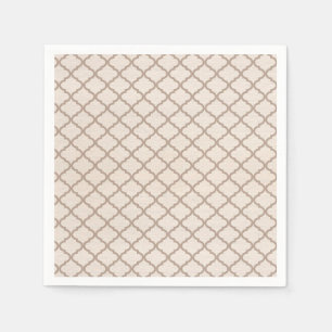 Bone/Beige Moroccan Trellis Napkin