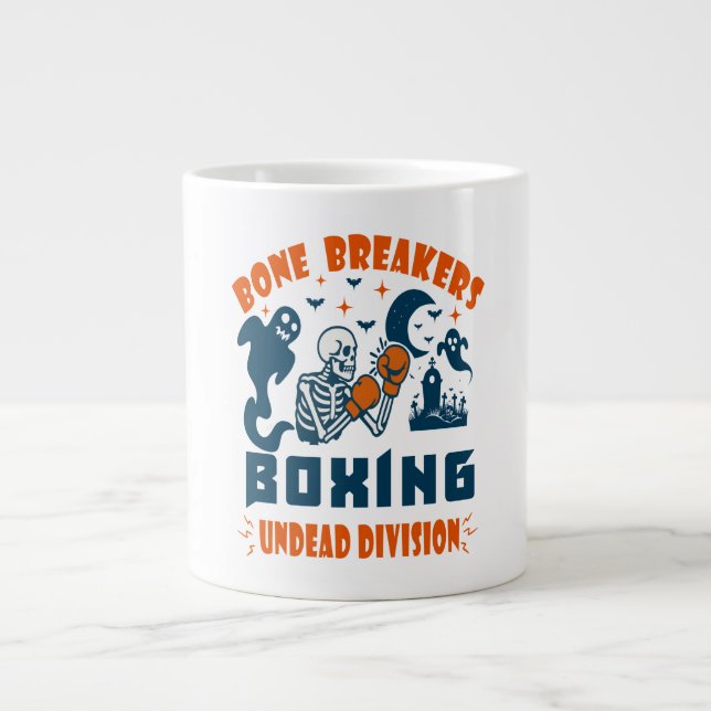 Bone breakers boxing undead division large coffee mug (Front)