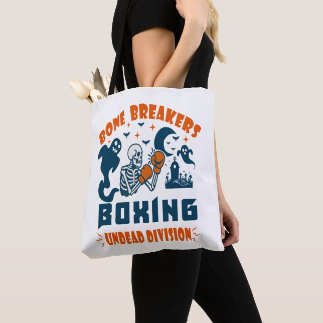 Bone breakers boxing undead division tote bag (Close Up)