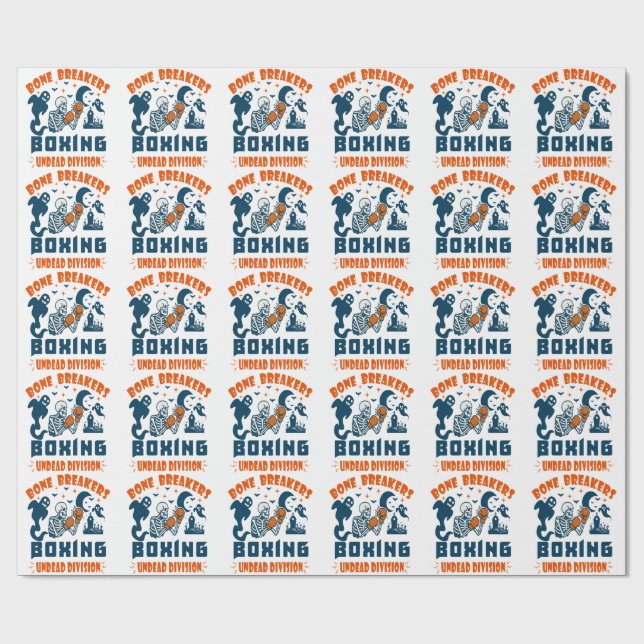 Bone breakers boxing undead division wrapping paper (Flat)